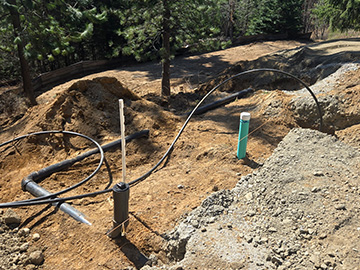 Complex septic system installation