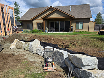 Rock and decorative retaining walls